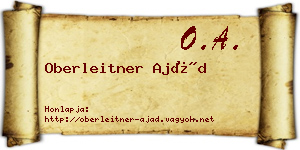 Oberleitner Ajád névjegykártya